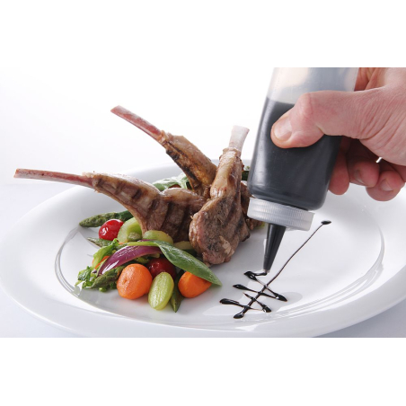 Flacon Distributeur de Sauce 0,35L Transparent Poly&eacute;thyl&egrave;ne (PE) ⌀55x205mm - Hendi