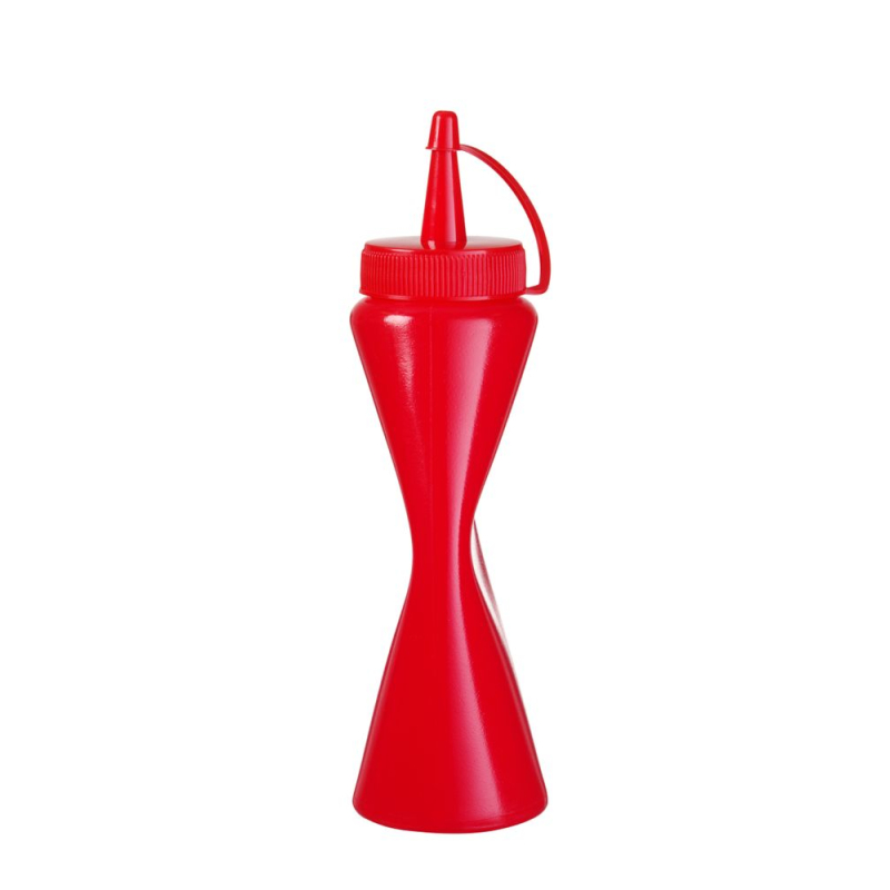 Flacon distributeur de sauce Rouge, 0,2L, Poly&eacute;thyl&egrave;ne - Hendi