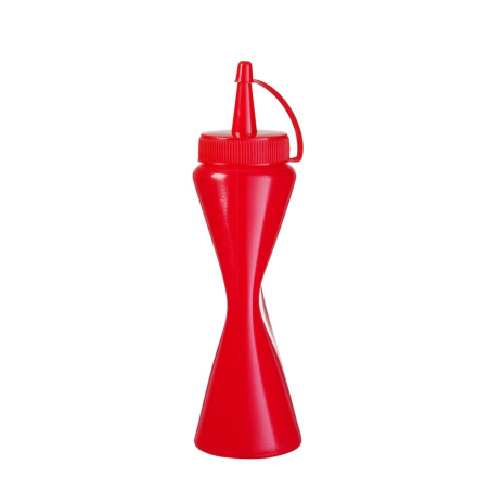 Flacon distributeur de sauce Rouge, 0,2L, Poly&eacute;thyl&egrave;ne - Hendi