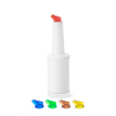 Flacon Verseur BarUp 0,8L pour Jus et Pr&eacute;-m&eacute;langes, 5 Becs Color&eacute;s, Blanc - Hendi