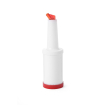 Flacon Verseur BarUp 0,8L pour Jus et Pr&eacute;-m&eacute;langes, 5 Becs Color&eacute;s, Blanc - Hendi