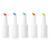 Flacon Verseur BarUp 0,8L pour Jus et Pr&eacute;-m&eacute;langes, 5 Becs Color&eacute;s, Blanc - Hendi