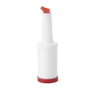 Flacon Verseur BarUp 0,8L pour Jus et Pr&eacute;-m&eacute;langes, 5 Becs Color&eacute;s, Blanc - Hendi