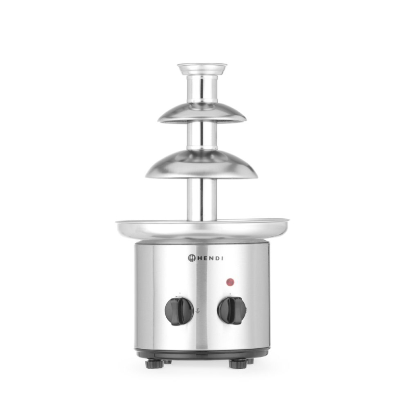 Fontaine &agrave; Chocolat Professionnelle 3 Niveaux, Capacit&eacute; 1.5kg, Temp&eacute;rature R&eacute;glable - Hendi
