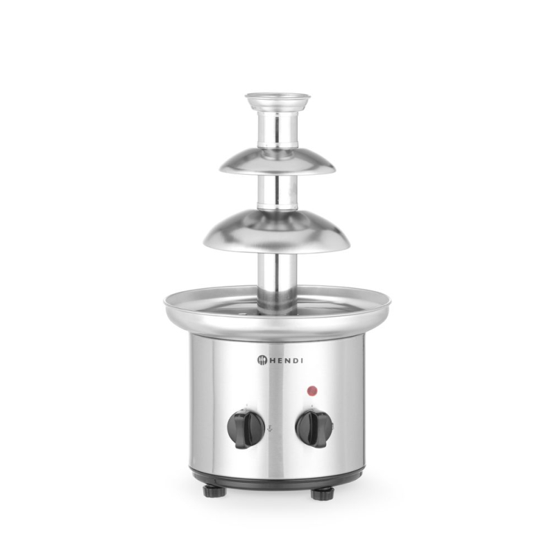 Fontaine &agrave; Chocolat Professionnelle 3 Niveaux, Capacit&eacute; 1.5kg, Temp&eacute;rature R&eacute;glable - Hendi