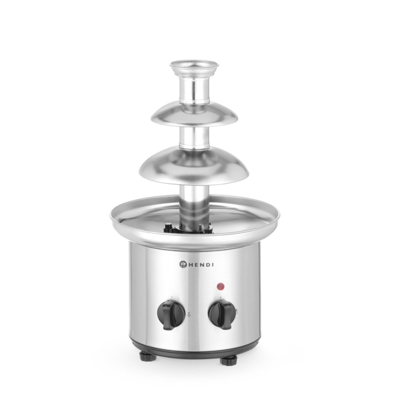 Fontaine &agrave; Chocolat Professionnelle 3 Niveaux, Capacit&eacute; 1.5kg, Temp&eacute;rature R&eacute;glable - Hendi