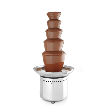 Fontaine &agrave; chocolat professionnelle 5 niveaux, 6 kg de capacit&eacute; maximale - Hendi