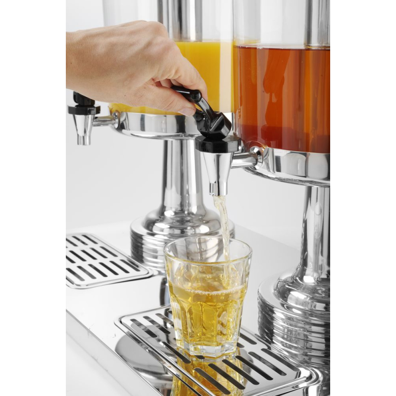 Fontaine &agrave; Jus de Fruit 16L avec Refroidissement par Gla&ccedil;ons et Robinet Antigoutte - Hendi