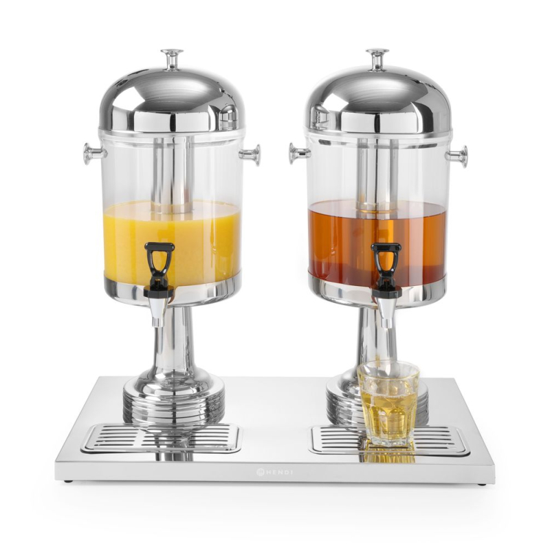Fontaine &agrave; Jus de Fruit 16L avec Refroidissement par Gla&ccedil;ons et Robinet Antigoutte - Hendi