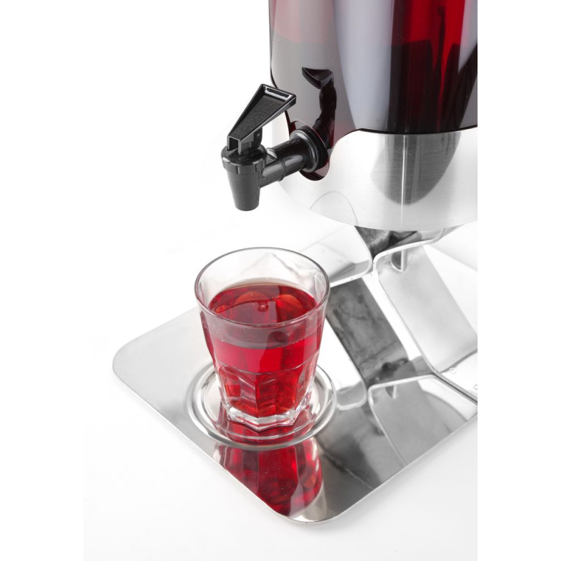 Fontaine &agrave; jus de fruit professionnelle 5L avec refroidissement &agrave; gla&ccedil;ons et robinet anti-goutte - Hendi