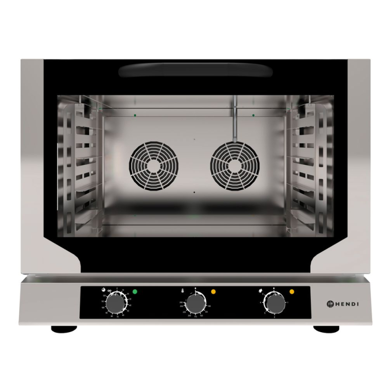 Four &agrave; Convection Professionnel avec Humidificateur, 4 Plaques 600x400mm, Inox 18/10 - Hendi