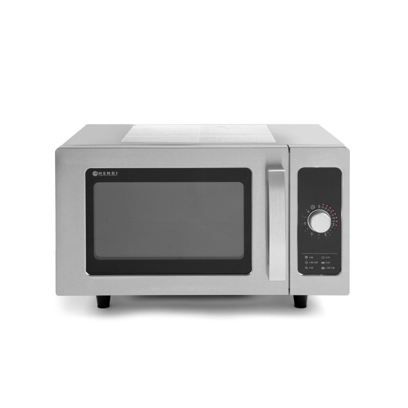 Four &agrave; micro-ondes professionnel Inox 1000W, 25L, fond c&eacute;ramique, pour CHR - Hendi