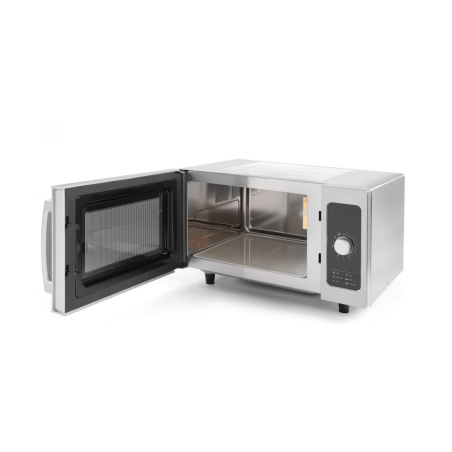 Four &agrave; micro-ondes professionnel Inox 1000W, 25L, fond c&eacute;ramique, pour CHR - Hendi