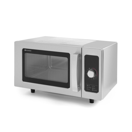 Four &agrave; micro-ondes professionnel Inox 1000W, 25L, fond c&eacute;ramique, pour CHR - Hendi