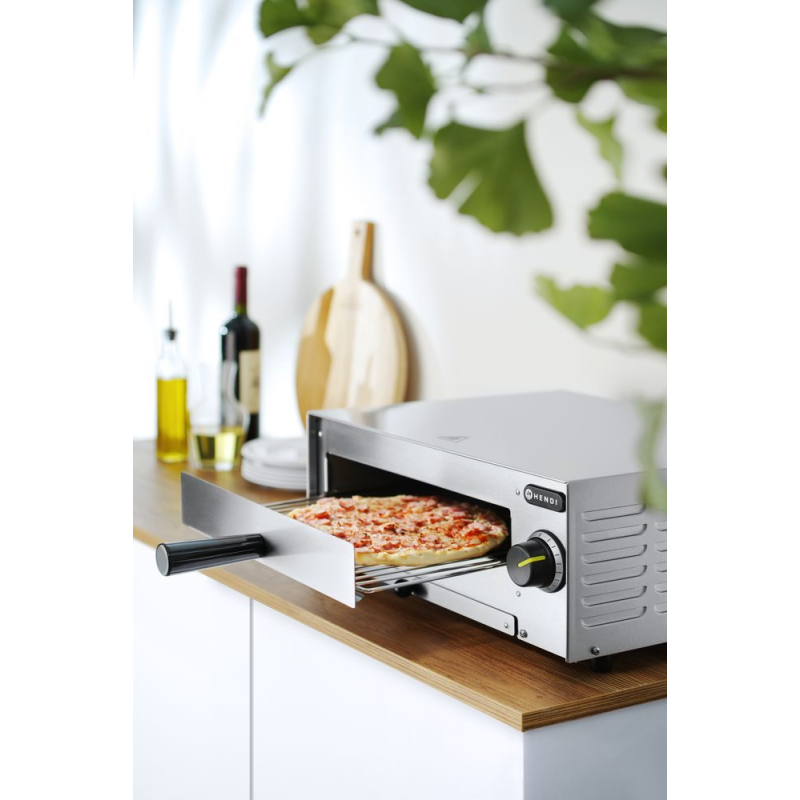 Four &agrave; Pizza &Eacute;lectrique Compact, 1450W, 30cm Max, Inox - Hendi