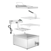 Friteuse &agrave; Beignets Professionnelle 12 L Inox 3500W - Hendi