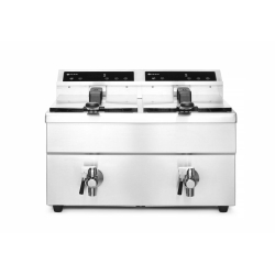 Friteuse &agrave; Induction Professionnelle 2x8L Profi Line avec Robinet de Vidange - Hendi