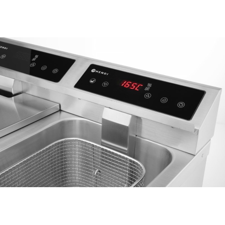 Friteuse &agrave; Induction Professionnelle 2x8L Profi Line avec Robinet de Vidange - Hendi