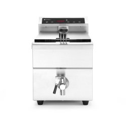 Friteuse &agrave; induction professionnelle 8L avec robinet de vidange - Hendi