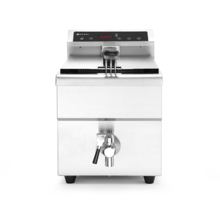 Friteuse &agrave; induction professionnelle 8L avec robinet de vidange - Hendi