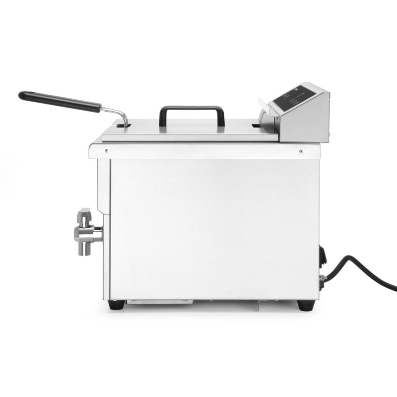 Friteuse &agrave; induction professionnelle 8L avec robinet de vidange - Hendi
