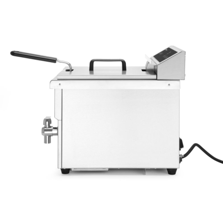 Friteuse &agrave; induction professionnelle 8L avec robinet de vidange - Hendi