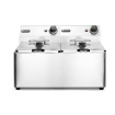 Friteuse &Eacute;lectrique Professionnelle Double Cuve 2x8L (16L) 7000W - Kitchen Line - Hendi