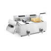 Friteuse professionnelle double bac num&eacute;rique 2x8L Profi Line avec robinet de vidange - Hendi