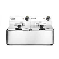 Friteuse Professionnelle Double Cuve 2x6L (12L) Kitchen Line 6600W Inox - Hendi