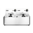 Friteuse Professionnelle Double Cuve 2x6L (12L) Kitchen Line 6600W Inox - Hendi