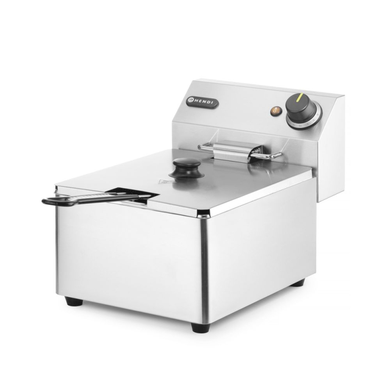 Friteuse professionnelle Kitchen Line 6L inox avec zone froide et thermostat r&eacute;glable - Hendi