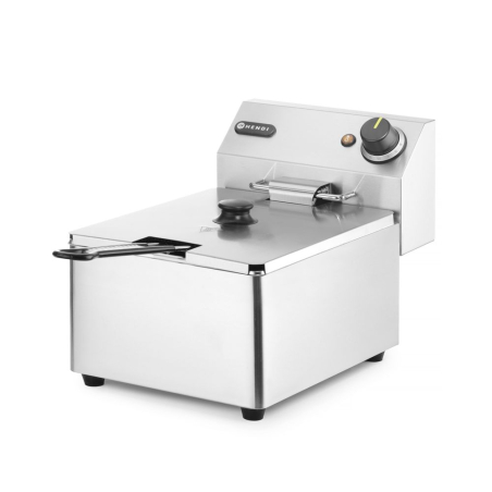 Friteuse professionnelle Kitchen Line 6L inox avec zone froide et thermostat r&eacute;glable - Hendi