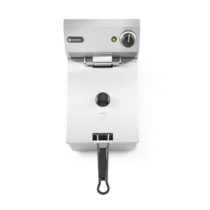 Friteuse professionnelle Kitchen Line 6L inox avec zone froide et thermostat r&eacute;glable - Hendi