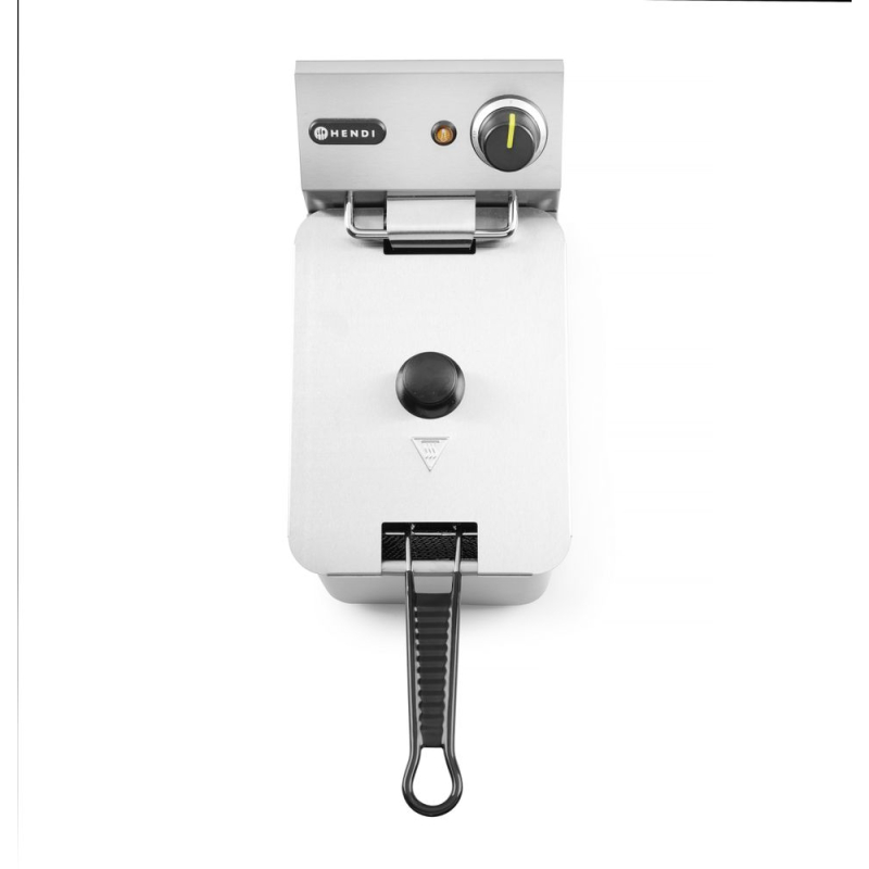 Friteuse professionnelle Kitchen Line Inox 4L, Thermostat de s&eacute;curit&eacute; - Hendi