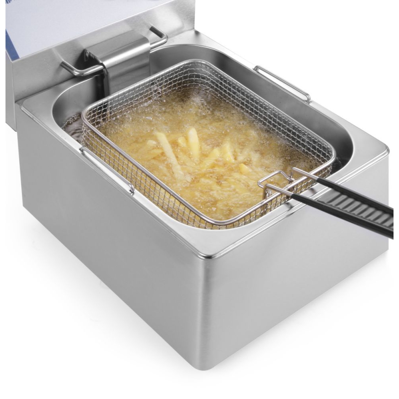 Friteuse professionnelle Kitchen Line Inox 4L, Thermostat de s&eacute;curit&eacute; - Hendi