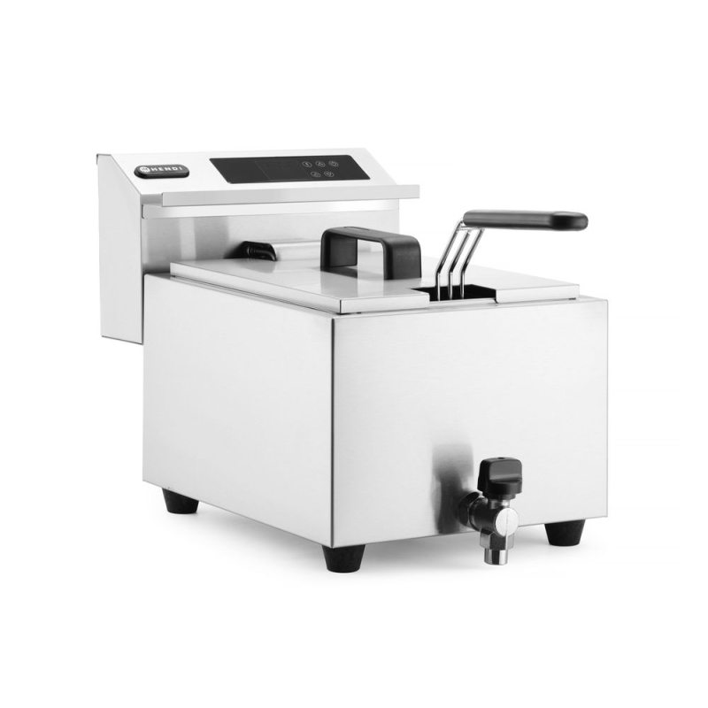 Friteuse professionnelle num&eacute;rique Profi Line 8L avec robinet de vidange - Hendi
