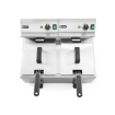 Friteuse professionnelle Profi Line double cuve 16L 7000W avec robinet de vidange - Hendi