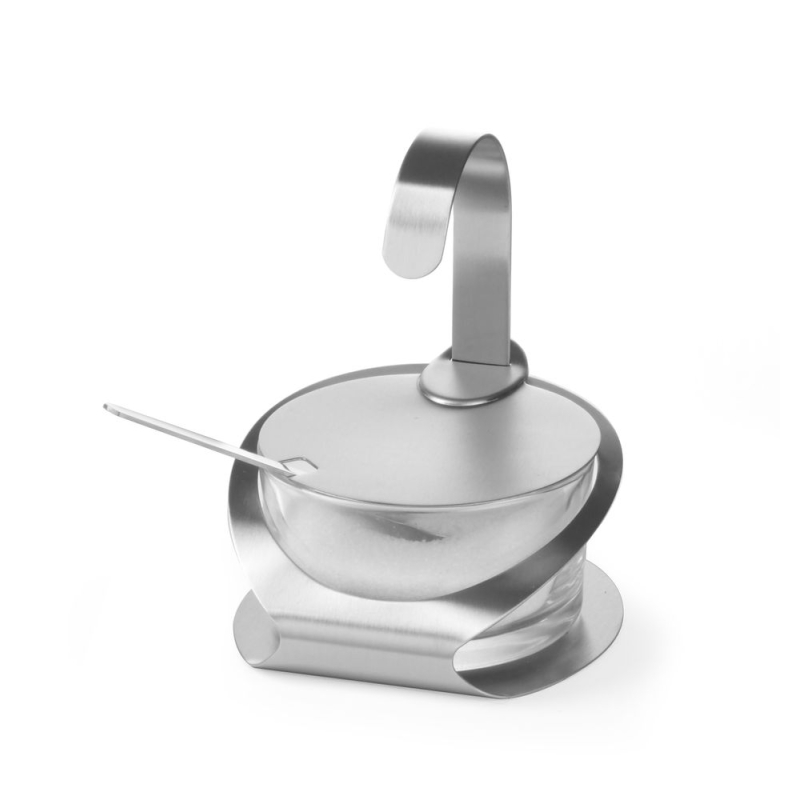 Fromag&egrave;re en Verre avec Cuill&egrave;re Inox ⌀130x90mm - Hendi
