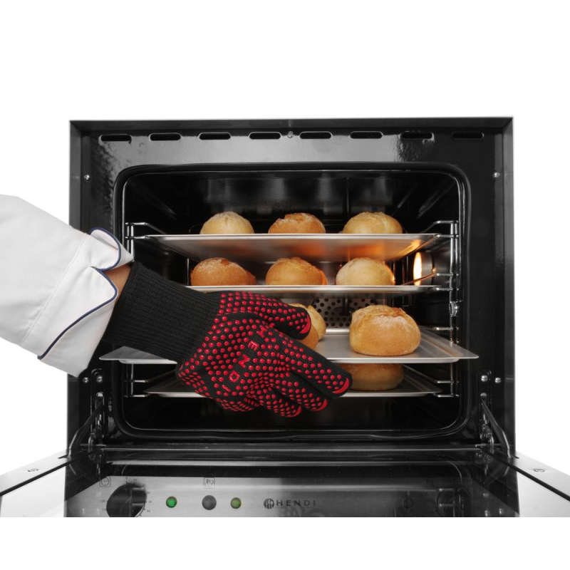Gants Barbecue R&eacute;sistants Chaleur 250&deg;C, Taille L (300mm), Lot de 2 - Hendi