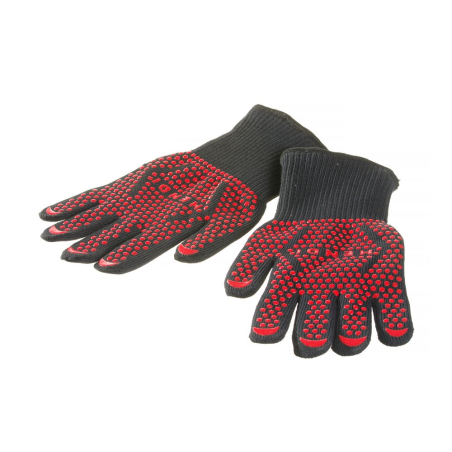 Gants Barbecue R&eacute;sistants Chaleur 250&deg;C, Taille L (300mm), Lot de 2 - Hendi