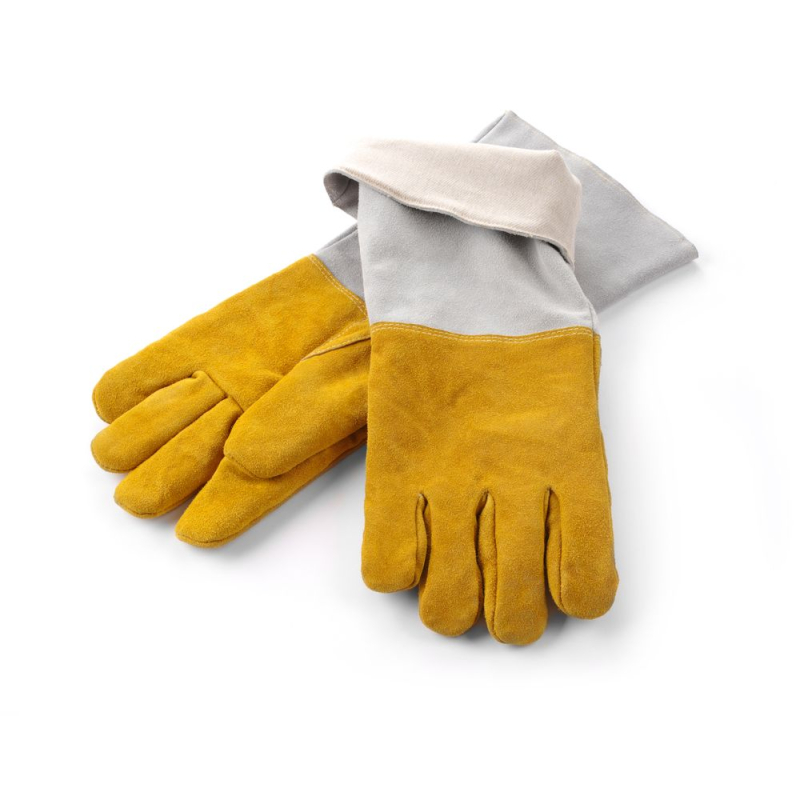 Gants de barbecue en cuir extra-longs, r&eacute;sistants &agrave; la chaleur 250&deg;C - Hendi