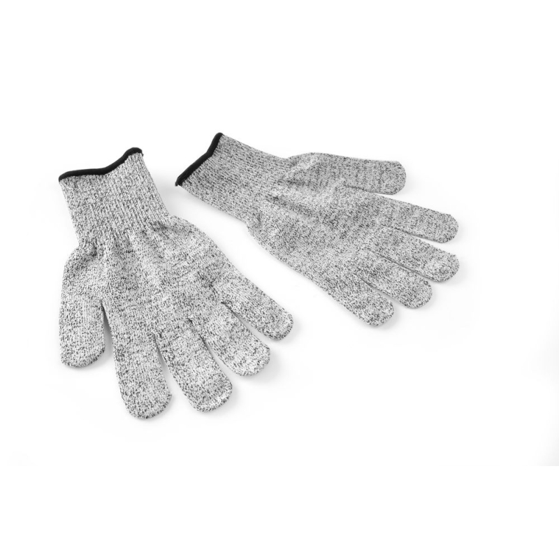 Gants de protection anti-coupure HPPE/Nylon, niveau D, taille L (2 pi&egrave;ces) - Hendi