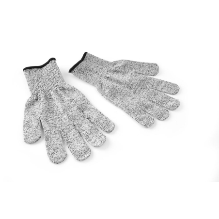 Gants de protection anti-coupure HPPE/Nylon, niveau D, taille L (2 pi&egrave;ces) - Hendi