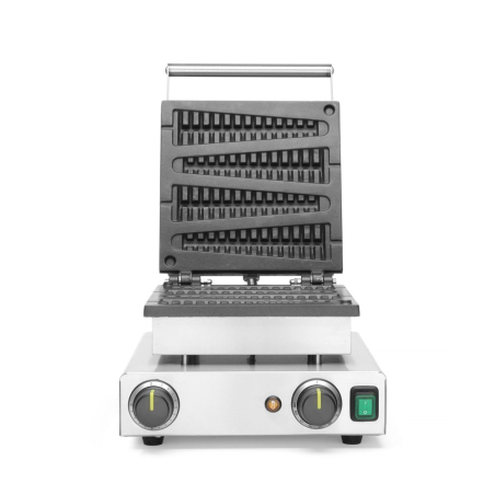 Gaufrier Professionnel &agrave; Sucettes 4 Pi&egrave;ces, Anti-Adh&eacute;sif T&eacute;flon, 220&deg;C - Hendi