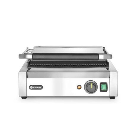 Grill Contact Professionnel Panini Rainur&eacute; 2200W 430x375x(H)216mm - Hendi