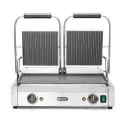 Grill de Contact Double Professionnel Rainur&eacute;/Lisse 3600W - Hendi