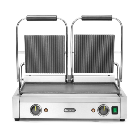 Grill de Contact Double Professionnel Rainur&eacute;/Lisse 3600W - Hendi