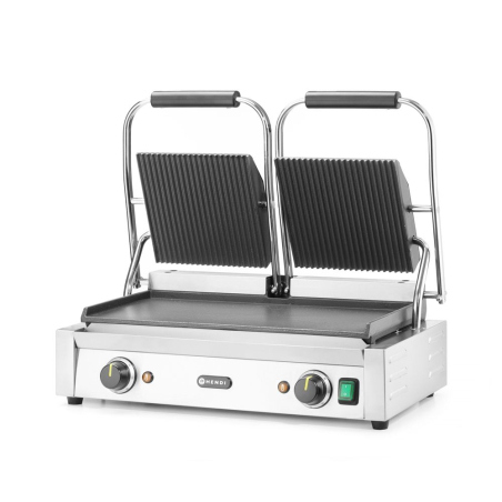 Grill de Contact Double Professionnel Rainur&eacute;/Lisse 3600W - Hendi
