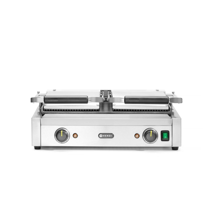 Grill de Contact Double Professionnel Rainur&eacute;/Lisse 3600W - Hendi