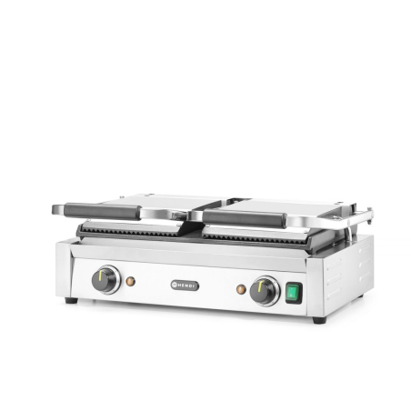 Grill de Contact Double Professionnel Rainur&eacute;/Lisse 3600W - Hendi